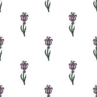 Seamless floral pattern. Doodle floral background. Spring pattern vector