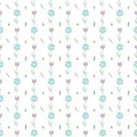 Seamless floral pattern. Doodle floral background. Spring pattern vector