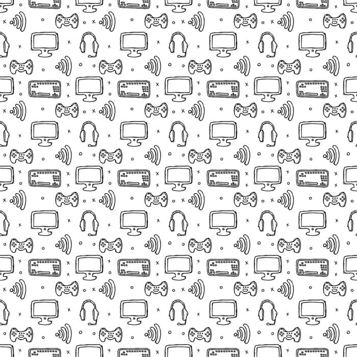 Video Game Seamless Pattern Vector Art, Icons, and Graphics for Free ...