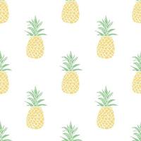 Seamless pineapple pattern. Doodle vector with ananas. Vintage pineapple pattern