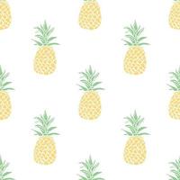 Seamless pineapple pattern. Doodle vector with ananas. Vintage pineapple pattern