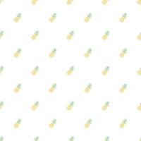 Seamless pineapple pattern. Doodle vector with ananas. Vintage pineapple pattern