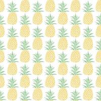 Seamless pineapple pattern. Doodle vector with ananas. Vintage pineapple pattern