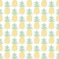 Seamless pineapple pattern. Doodle vector with ananas. Vintage pineapple pattern