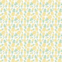 Seamless pineapple pattern. Doodle vector with ananas. Vintage pineapple pattern