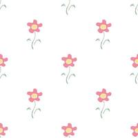 Seamless floral pattern. Doodle floral background. Spring pattern vector