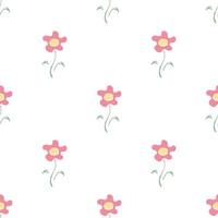 Seamless floral pattern. Doodle floral background. Spring pattern vector