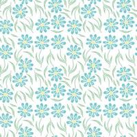 Seamless floral pattern. Doodle floral background. Spring pattern vector