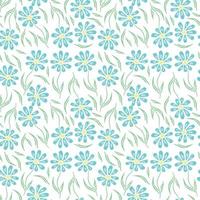 Seamless floral pattern. Doodle floral background. Spring pattern vector