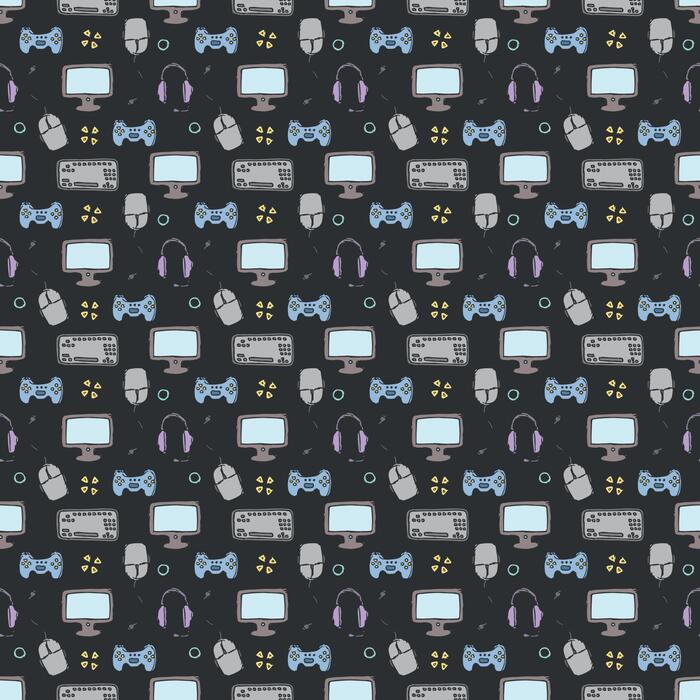 Video Game Seamless Pattern Vector Art, Icons, and Graphics for Free ...