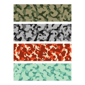Set camouflage military. camo army pattern background vector