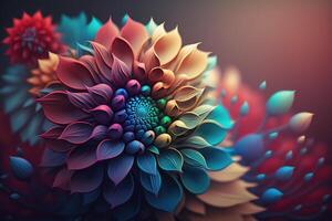 colorful flower background with a gradient effect. photo