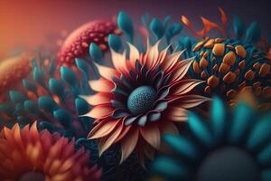 colorful flower background with a gradient effect. photo
