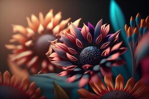 colorful flower background with a gradient effect. photo