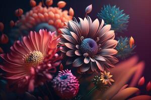 colorful flower background with a gradient effect. photo