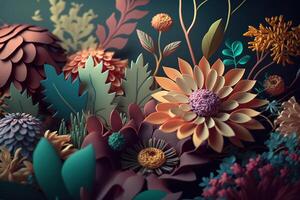 colorful flower background with a gradient effect. photo