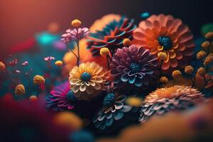 colorful flower background with a gradient effect. photo