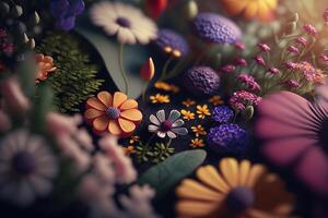 colorful flower background with a gradient effect. photo