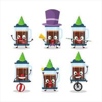 Cartoon character of french press with various circus shows vector