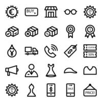 Outline icons for Shopping and ecommerce. vector