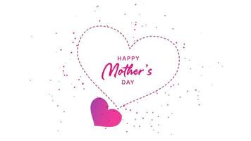 Happy mothers day video with particle decoration