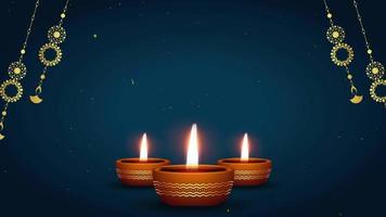 feliz diwali festival cumprimento elegante com suspensão luminária video