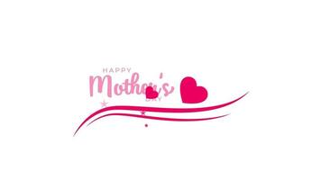 Happy mother day card with two heart decoration video