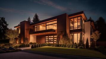 3d modern luxury real estate house for sale and rent , luxury property concept, photo