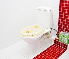 modern toilet isolated on white photo
