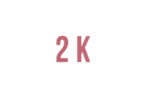 2 K subscribers celebration greeting banner with Paper Design png