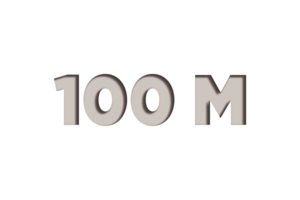 100 Million Abonnenten Feier Gruß Banner mit Marmor graviert Design png