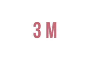 3 Million  subscribers celebration greeting banner with Paper Design png