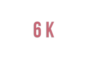 6 k abonnees viering groet banier met papier ontwerp png