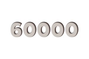 60000 abonnees viering groet banier met marmeren gegraveerde ontwerp png