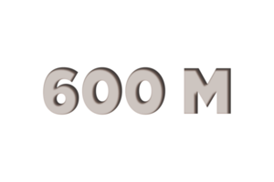 600 Million Abonnenten Feier Gruß Banner mit Marmor graviert Design png