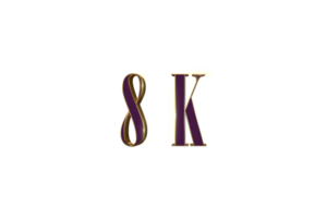 8 k les abonnés fête salutation bannière avec luxe conception png