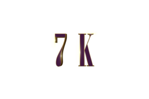 7 K  subscribers celebration greeting banner with Luxury Design png