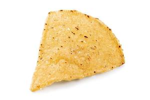 Tortilla chips isolated on white background photo