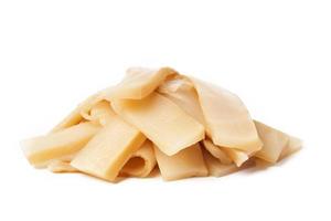 Ajitsuke Menma Pickled Bamboo Shoot Isolated on white background with clipping path photo