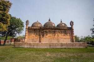 Bangladesh March 2, 2019 Nayabad Mosque Back Side views, is located in Nayabad village in Kaharole Upazila of Dinajpur District, Bangladesh. photo