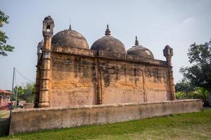 Bangladesh March 2, 2019 Nayabad Mosque Back Side views, is located in Nayabad village in Kaharole Upazila of Dinajpur District, Bangladesh. photo