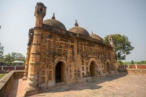 Bangladesh March 2, 2019 Nayabad Mosque Wide Angle views, is located in Nayabad village in Kaharole Upazila of Dinajpur District, Bangladesh. photo