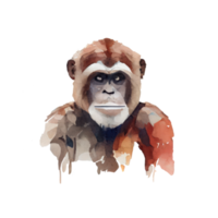 aguarela macaco . ai gerado png