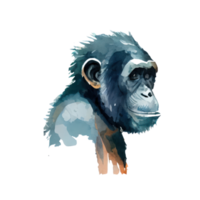 aquarelle singe . ai généré png