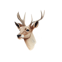 Watercolor Deer . AI Generated png