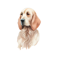 vattenfärg hund . ai genererad png