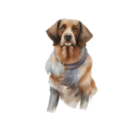 Watercolor Dog . AI Generated png