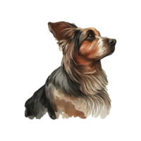 Watercolor Dog . AI Generated png