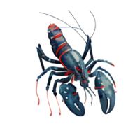 Watercolor Lobster . AI Generated png