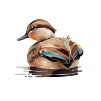 aguarela Pato . ai gerado png